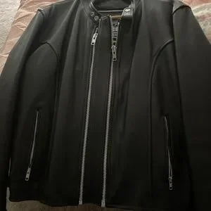 First Genuine Leather Jackets Coats Motorcycle Jacket W